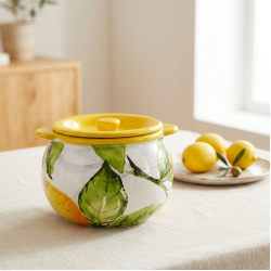 Lemon Pattern Porcelain Jar